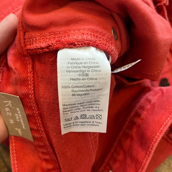 Madewell The Mom Jean High Rise in Red Size 29. NWT! - Picture 8 of 11